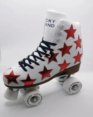 Venda imperdível sapatos de patins de gelo quádruplos ajustáveis ​​com 4 rodas pu piscantes para crianças e adultos