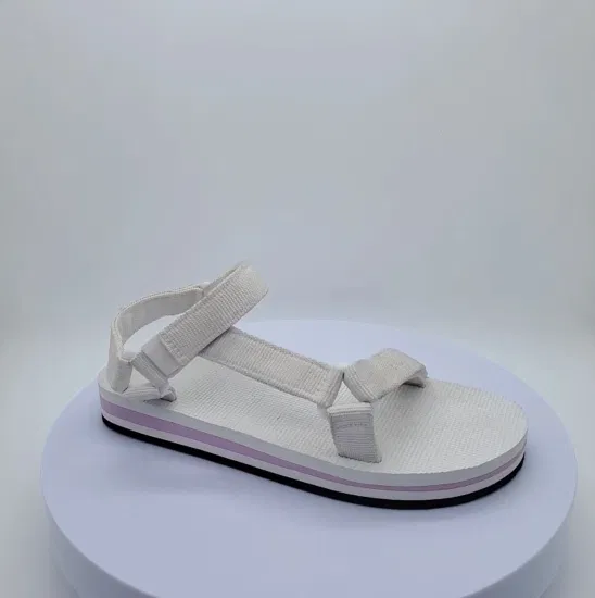 Verão Senhora Novo Estilo Algodão Trançado Vamp Lazer Chinelos Flip Flops